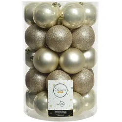 Christmas Decorations 34 Weihnachtskugeln 8cm Kunststoff Christbaumkugeln Set Weihnachtsbaum creme