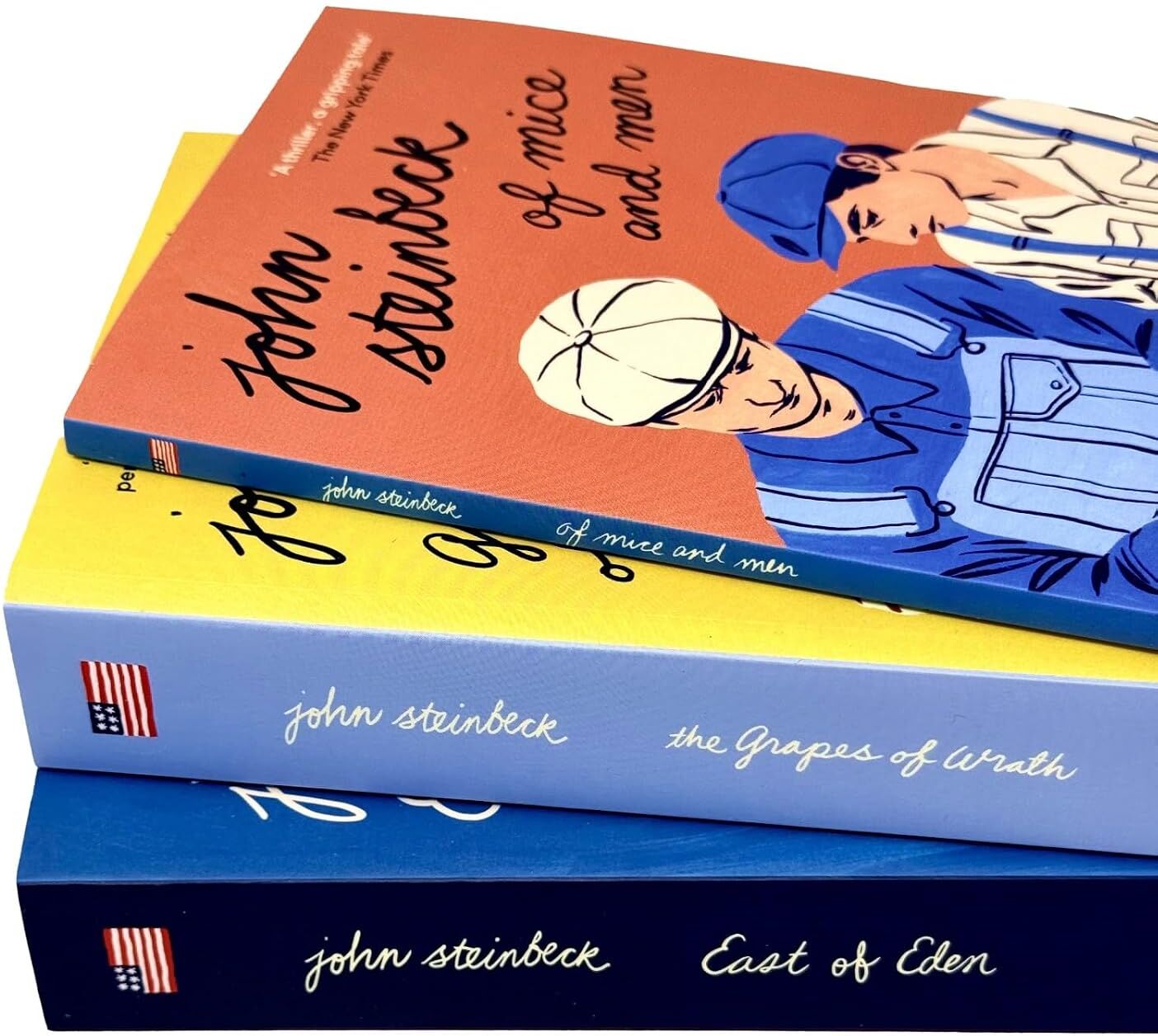 John Steinbeck Collection 3 Books Set (The Grapes of Wrath, East of Eden, Of Mice and Men) - Penguin Paperback Classic Fiction - Nobel Prize Author