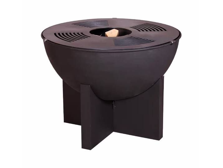 Mr. Grill Feuerschale Kreuzfuss & Grillring – Feuerschale/Feuerstelle – schwarz
