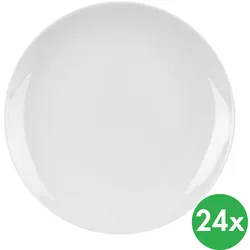 MONA flacher Kinderteller, 21 cm Durchmesser, Porzellan, 24 Stk.