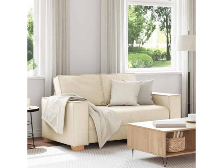 2-Sitzer Sofa Leinen 160x78x84 cm mit Armlehnen Polstersofa,Leinenbezug,breite Armlehnen,Holz-Metall-Gestell,Wohnzimmer,Büro,Gästezimmer