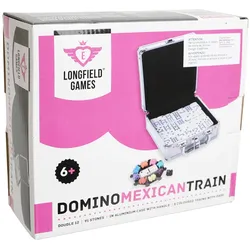 Longfield Domino D12 'Mexican Train' Aluminiumkoffer - 91 Steine (Deutsch, Französisch, 2 - 6 Spieler)