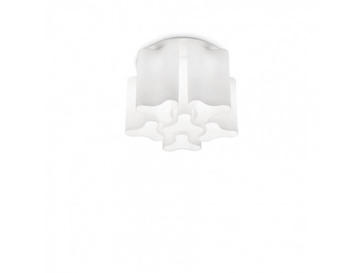 Ideal Lux Deckenleuchte Compo Bianco, Weiß, Metall, Glas, 35 cm, Lampen & Leuchten, Innenbeleuchtung, Deckenleuchten, Deckenleuchten