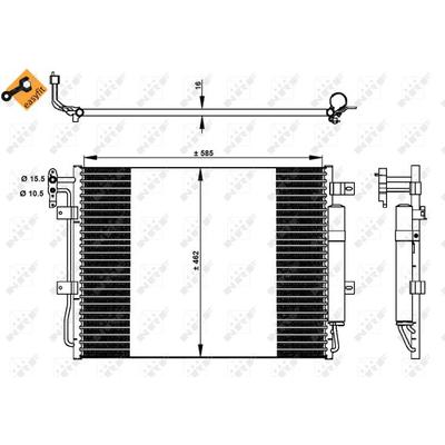 NRF Kondensator, Klimaanlage EASY FIT 350330 für LAND ROVER