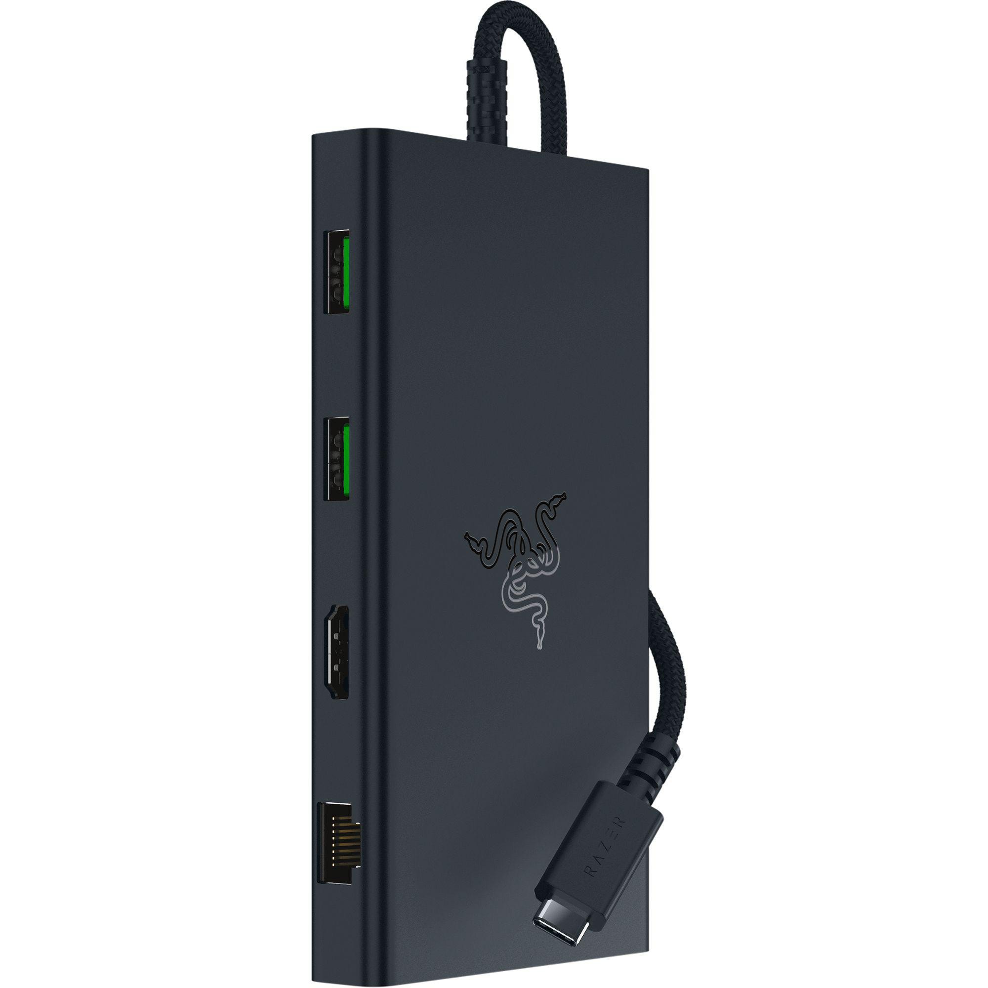 RAZER USB-C Dock 4K Schwarz | 2x USB-C, 4x USB-A, Ethernet, HDMI, 3,5mm Klinke
