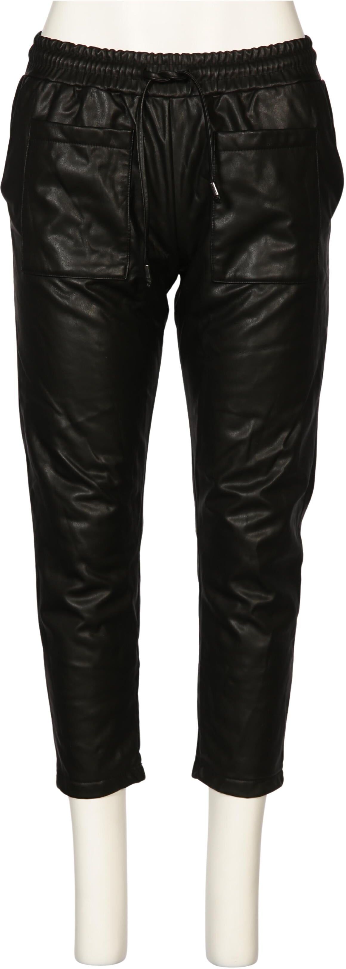 Karo Kauer Damen Stoffhose, Schwarz, Gr. XL, Synthetik / Kunstleder - Second Hand