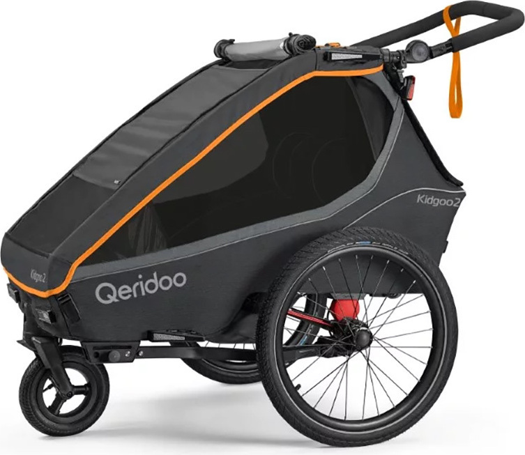 Qeridoo Fahrradanhänger Kidgoo FIDLOCK Edition Kidgoo 2 - Zweisitzer