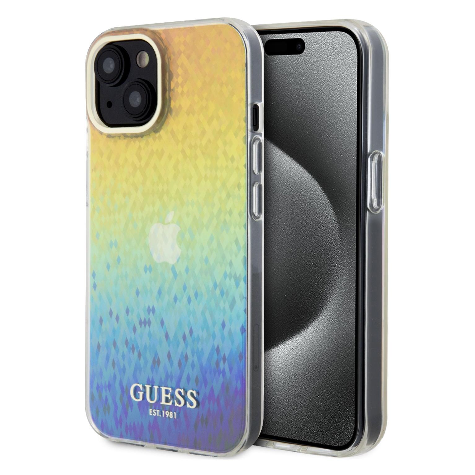 Guess GUHCP15SHDECMI iPhone 15 6.1" wielokolorowy hardcase IML Faceted Mirror Disco Iridescent (Apple iPhone 13, Apple iPhone 14, Apple iPhone 15) (GUE003136-0)