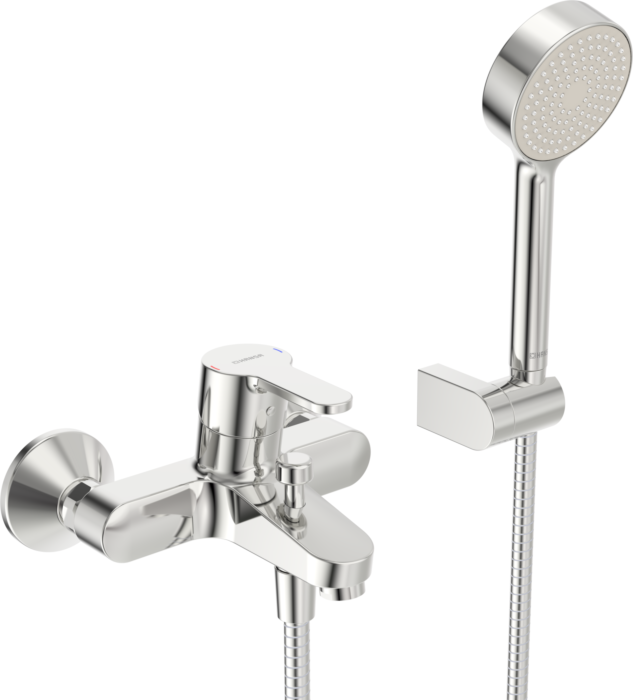 Wannenarmatur Hansaprimo 4944210300003 Aufputz mit Brausegarnitur, chrom