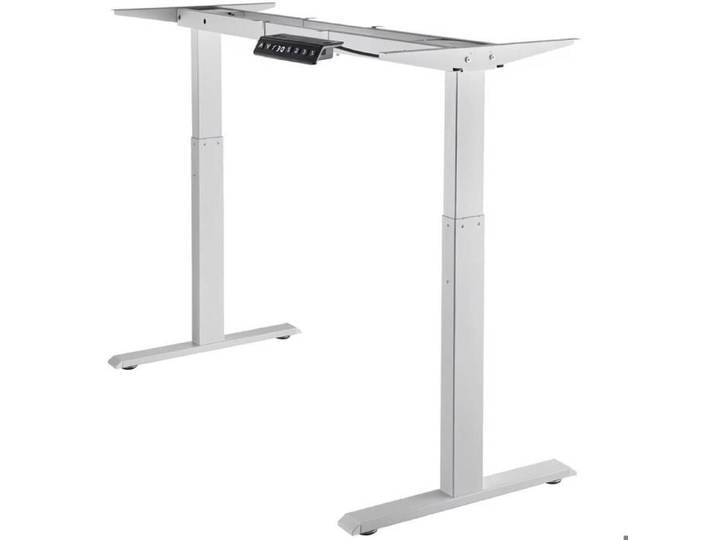 Cadre de bureau assis-debout double moteur réglage électrique 70-117 cm 110-178 cm cadre seul blanc
