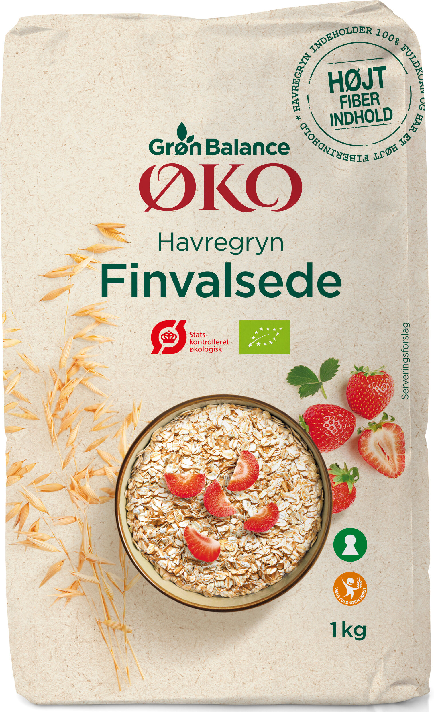 Green Balance Grøn Balance Flocons d'avoine fins bio - 1 kg