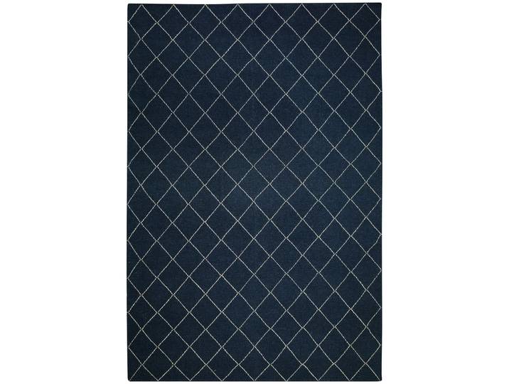 Chhatwal & Jonsson Tapis Diamond 230x336 cm Mélange bleu – blanc cassé