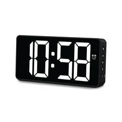 hama 00185896 Digitaler Wecker Bali, mit Temperaturanzeige, Nachtmodus, Schwarz