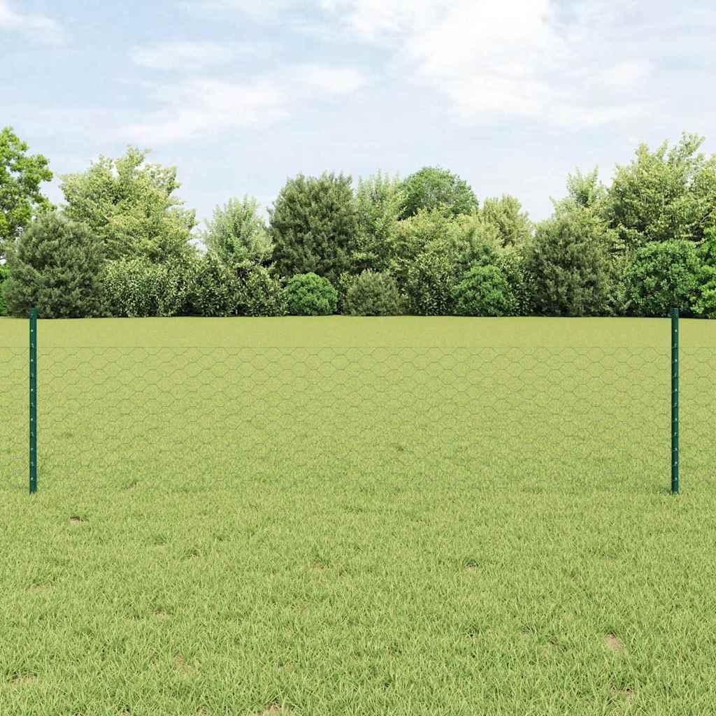 Zaun mit Pfosten Grün