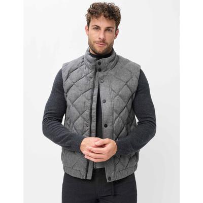 Steppweste BRAX "Style JACK", Herren, Gr. L, grau, Web, 100% Polyester, Westen Steppweste