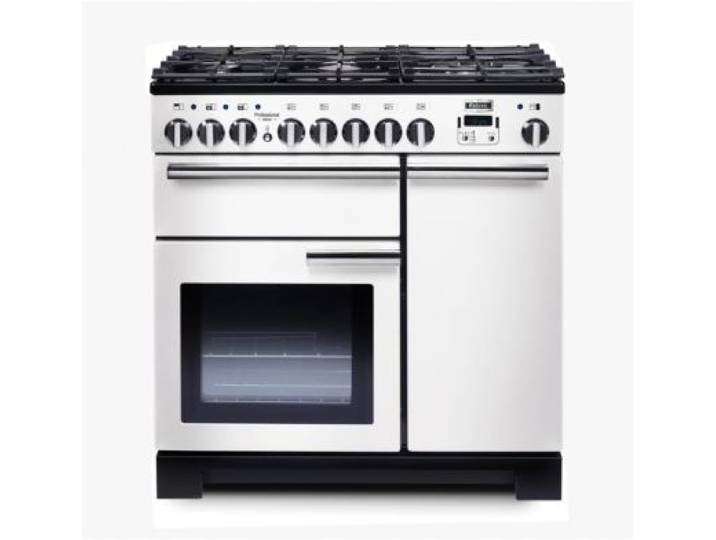 Falcon - Piano De Cuisson Gaz Professional Deluxe 90 Cm Blanc /Chrome