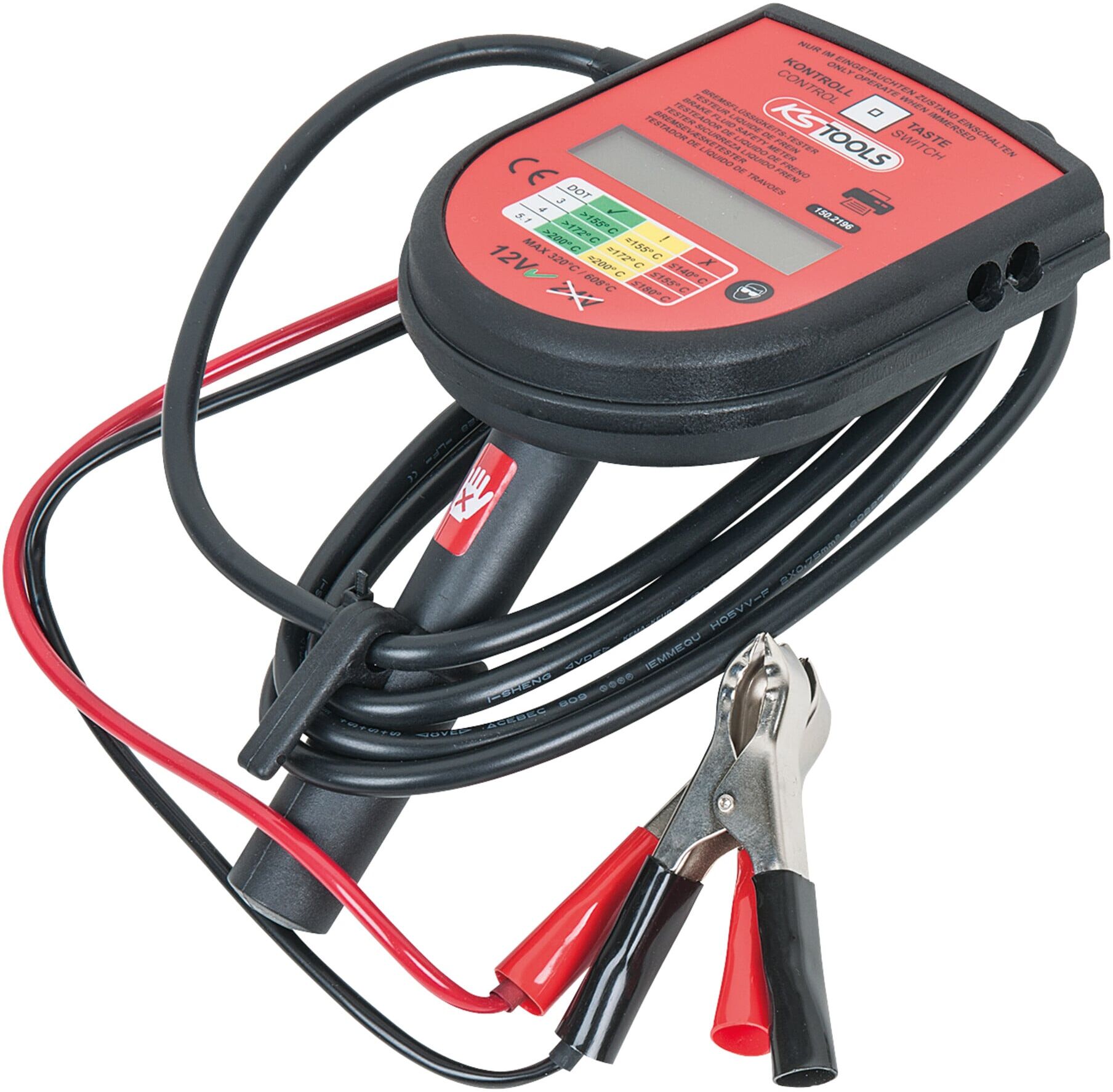 KS Tools Digitaler Bremsflüssigkeits-Tester mit Drucker (150.2196)