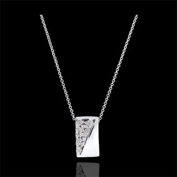 Edenly Halskette Schicksal - Constance - 9 Karat WeiÃŸgold und Diamanten
