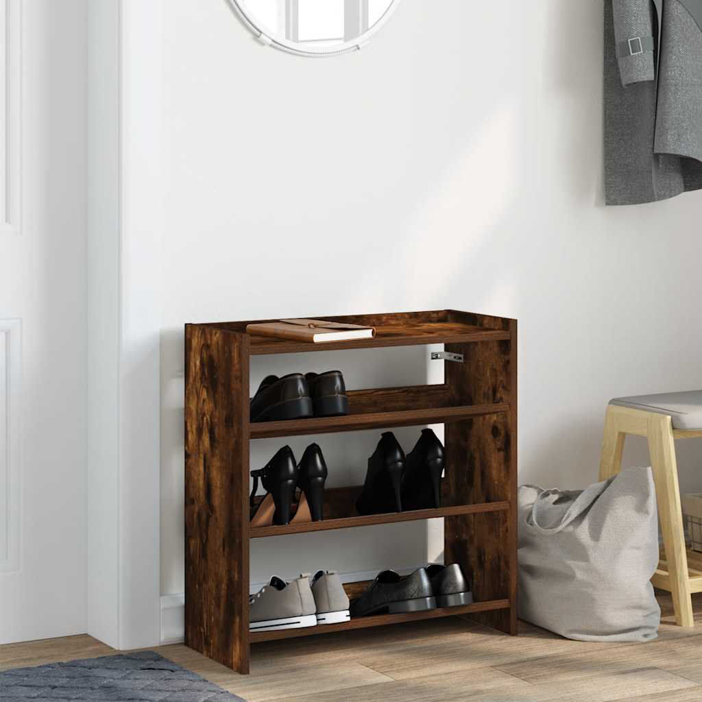 Lily Manor Shoe Rack Smoked Oak 12