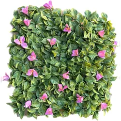 GeckoWall "ANTALYA" | Premium Rosa Tulpen Pflanzenwand | Gastronomie Blüten Blumenwand Wandverkleidung | Kunstpflanzen Wandmontage Wandpaneele