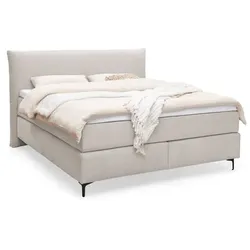 Schlaraffia Boxspringbett Cushy 200 x cm Stoff Weiß Elfenbein