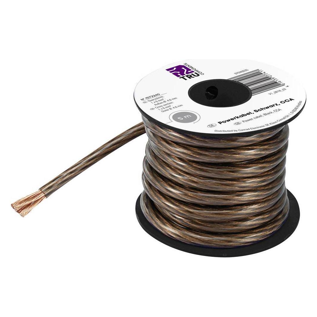 Tru Components CCA Powerkabel (5 m) (1572240)