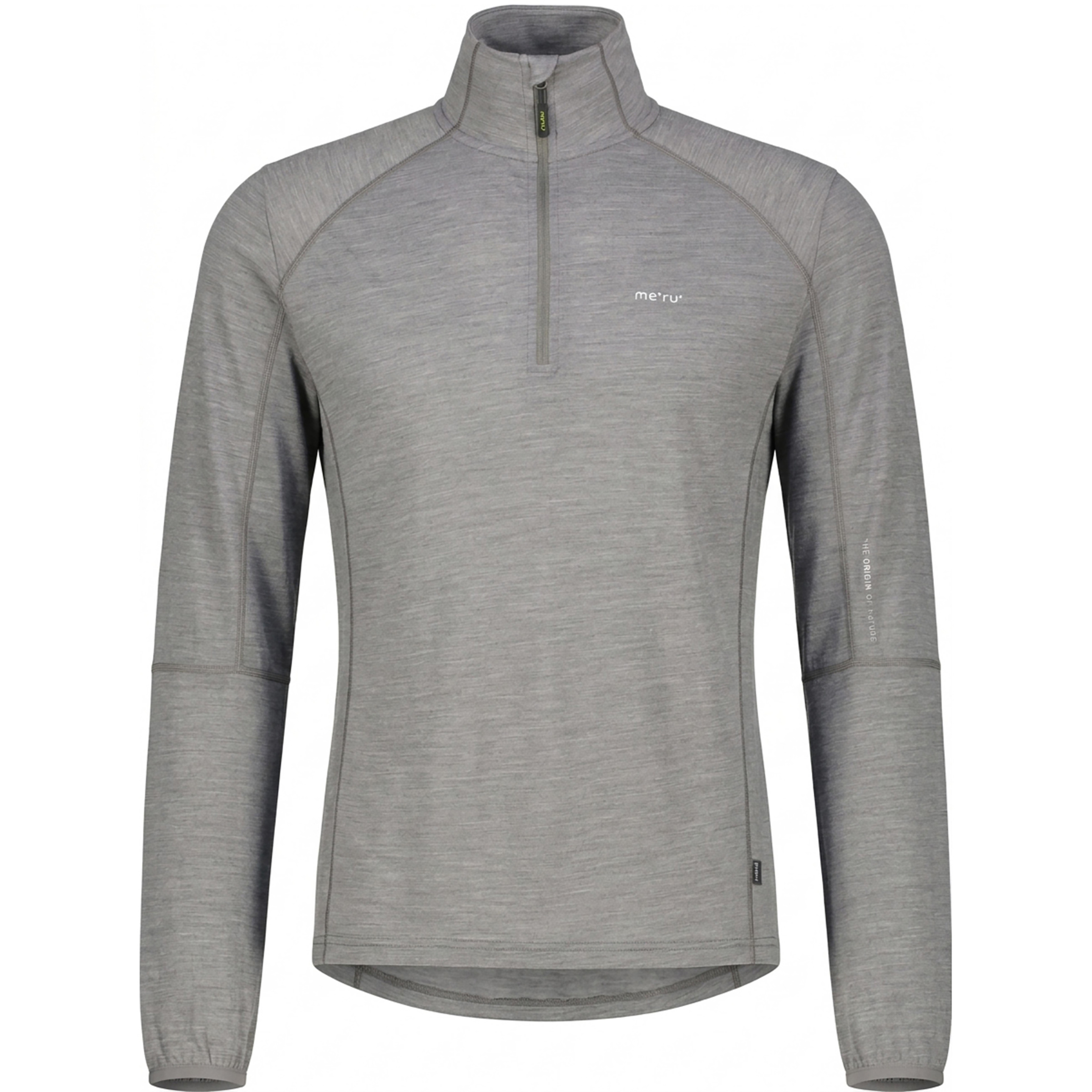 Bergzeit Basics Meru Slagelse Herren Longsleeves grau Größe M Camping Hautfreundlich Merinowolle
