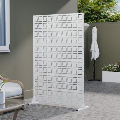 Lirago Outdoor Freestanding Metal Privacy Screen Decorative Partition Panel for Patio Garden Balcony