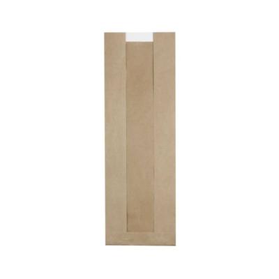 greenbox - Sichtstreifenbeutel aus Papier M, 14 x 7 x 41 cm, braun, 500 St.