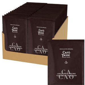 Cafe-Tasse Kakao belgische Trinkschokolade Intense, Pulver, 40% Kakaogehalt, 20 Portionsbeutel