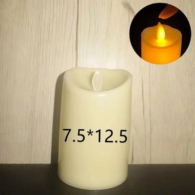 Uplifted Finds 1 To 10 Pcs Swing LED Flameless Flickering Candle Lights For Christmas Weddings And Birthday Parties 7.5cm 12.5cm 10 Pcs