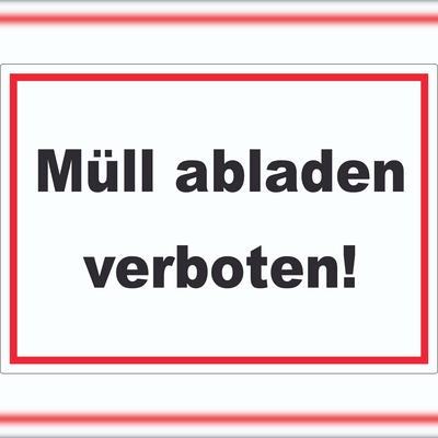 HB-Druck Müll abladen verboten Aufkleber A0 (841x1189mm)