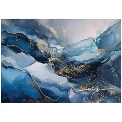FOTOTAPETE Marmor Glamour Blau 200x140 cm