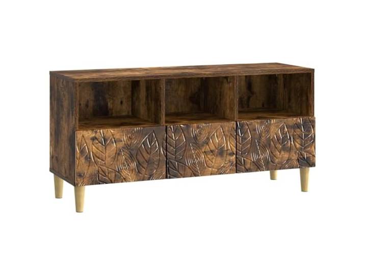 Makastle TV-Schrank Räuchereiche 102x34,5x50 cm Holzwerkstoff