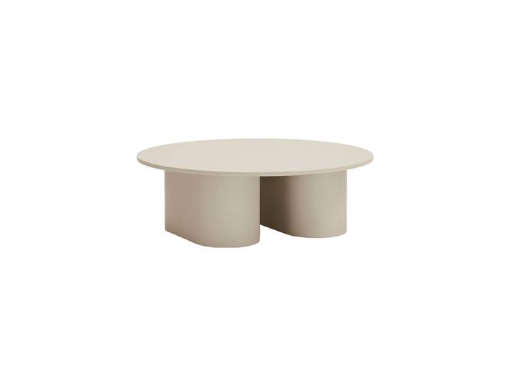Runder Design Couchtisch „Totem“ Ø 110 cm Sand Teulat