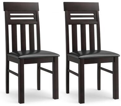 Costway Dining Chairs High Back Dining Room Chairs Set of 2-Brown