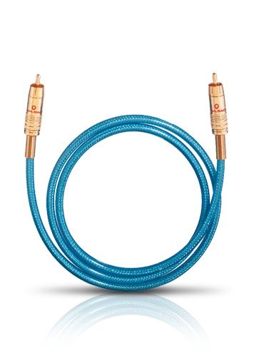 OEHLBACH Stecker Cinch auf Cinch 1,5 m NF113DI digitales Audio-Cinchkabel (Blau) 10701
