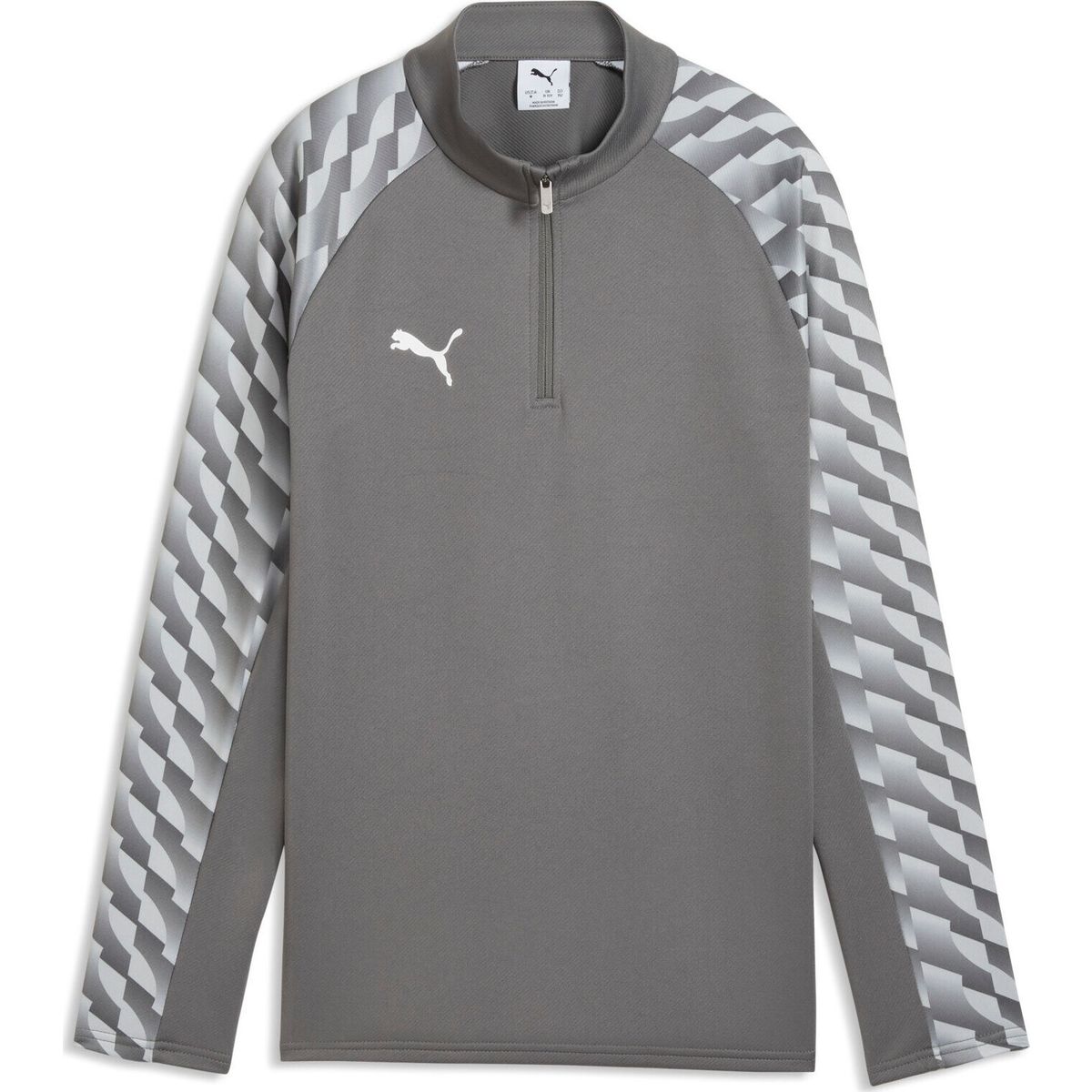 Puma teamLIGA26 Training 1/4 Zip Top Jr flat medium gray-puma white-flat light gray (13) 176 659726-13-176