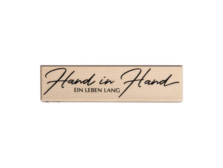 Stempel Hand in Hand ein Leben lang , 3x12cm