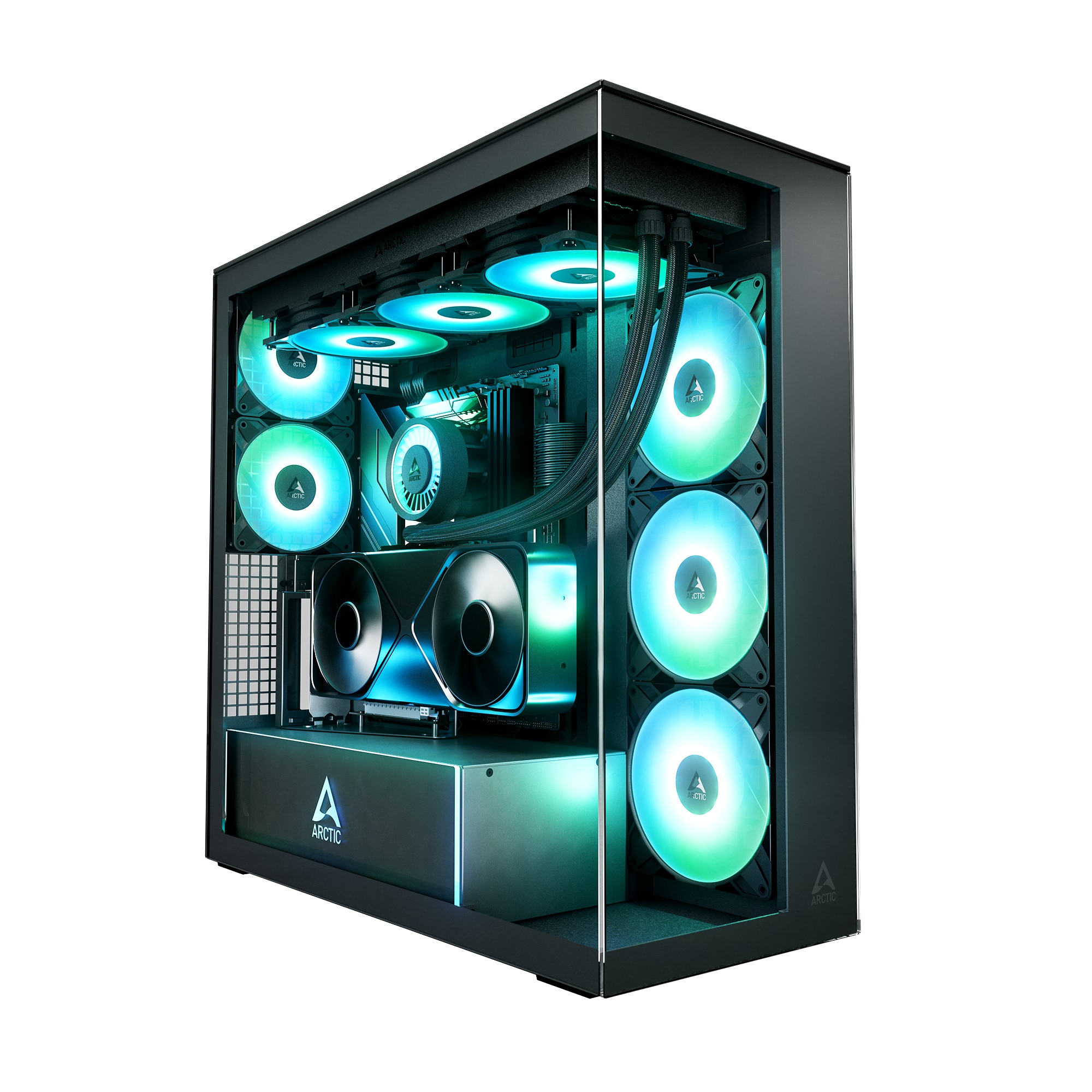 ARCTIC Xtender PC Gehäuse Midi-Tower Schwarz / Transparent