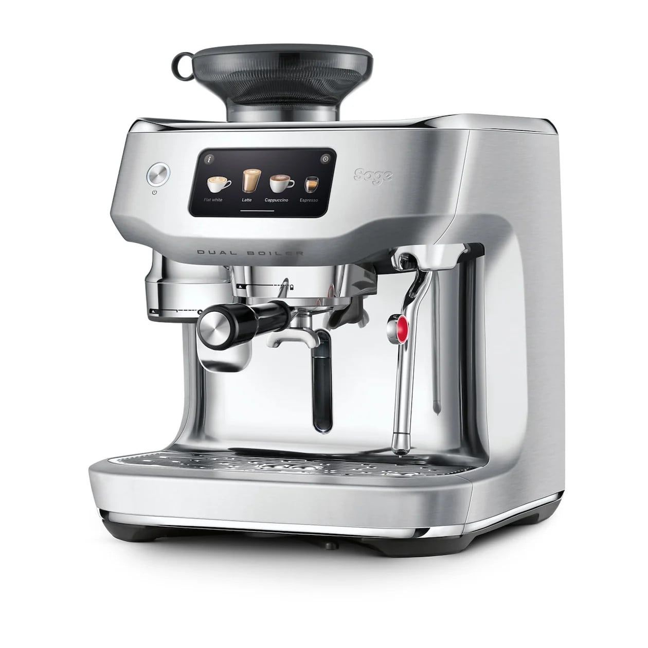 Sage Oracle Dual Boiler SES995BSS4EEU1 espressomachine, grijs/zilver, met touchdisplay en PID-controle