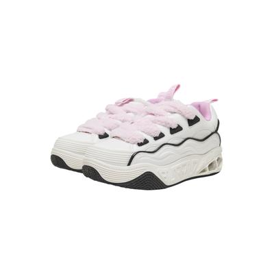 Sneaker BUFFALO "Buffalo HERO SKATE", Damen, Gr. 36, rosa (weiß, pink, schwarz), Polyurethan, Schuhe Sneaker