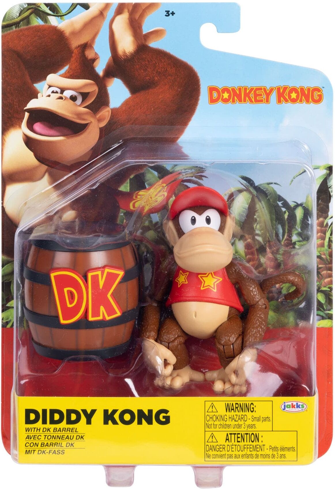 Super Mario 4-Inch Diddy Kong Figure - Officially Licensed - 4 inches tall - Jakks Pacific