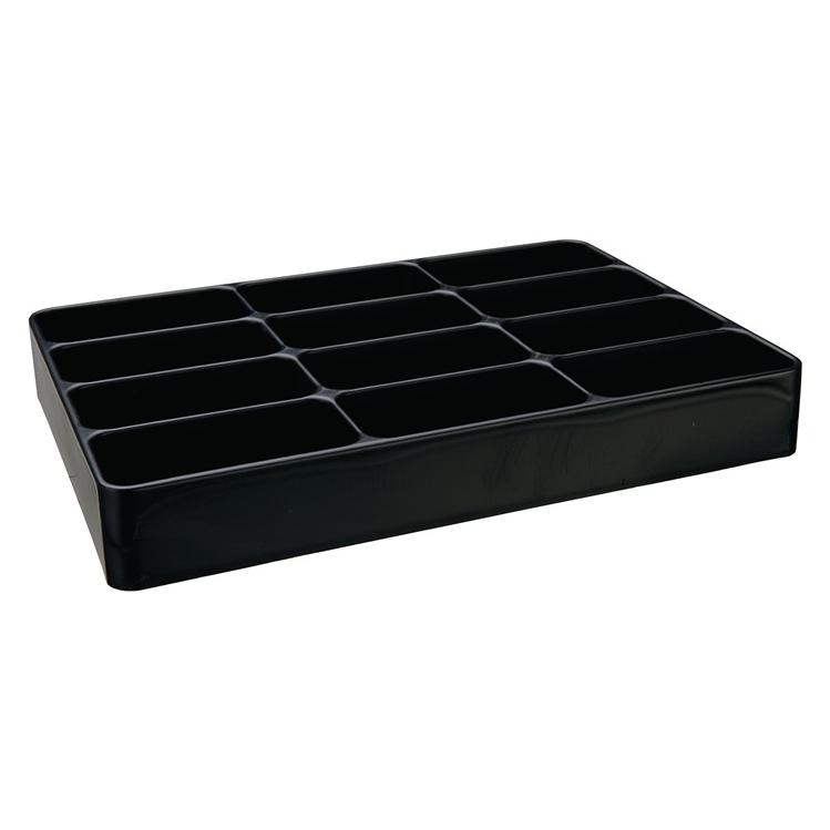 HP Autozubehör Einsatz LOGS 133 H48xB338xT238mm Kunststoff schwarz 12-fach (2400705) Mindestbestellmenge: 6 Stück