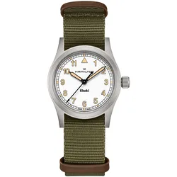 Hamilton H69301910 Armbanduhr Khaki Field Quarz Grün/Weiß 33 mm