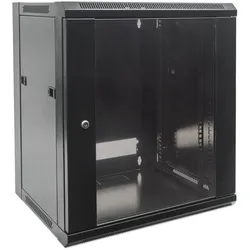 Intellinet 19" Wandverteiler (12 HE, 19 Zoll Rack), Serverschrank, Schwarz