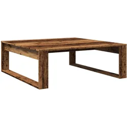 Décoshop26 - Couchtisch im rustikalen Stil 100 x 100 x 35 cm braunes Holzwerkstoff DEC040201