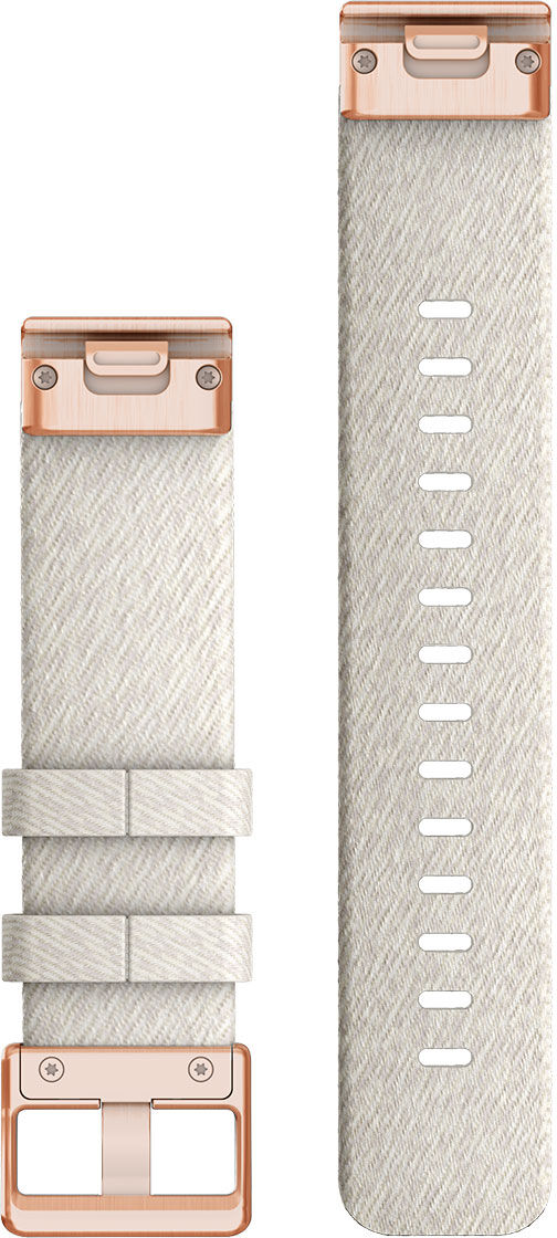 Garmin Quickfit 20 mm Cream Heathered Nylon Strap, Rose Gold Hardware 010-13102-09