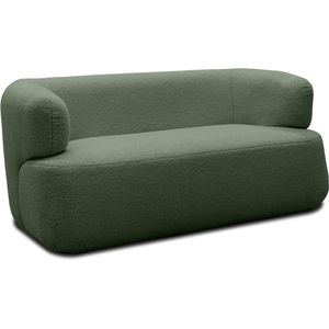 DOMO-Collection Sofa 800012, 2-Sitzer, Stoff, dunkelgrün
