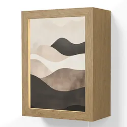 WANDLEUCHTE Abstrakt - Landschaft - Wellen - Cremefarben Wandlampe 15x20 cm Wandlampe